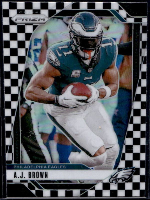 AJ Brown 2024 Prizm #233 Black & White Checker /(SSP) RAW