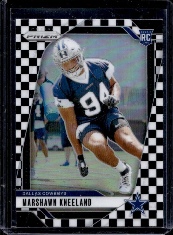 Marshawn Kneeland 2024 Prizm #373 Black & White Checker /(SSP) Rookie RAW