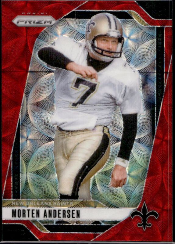 Morten Andersen 2024 Prizm #211 Choice Red /20 RAW