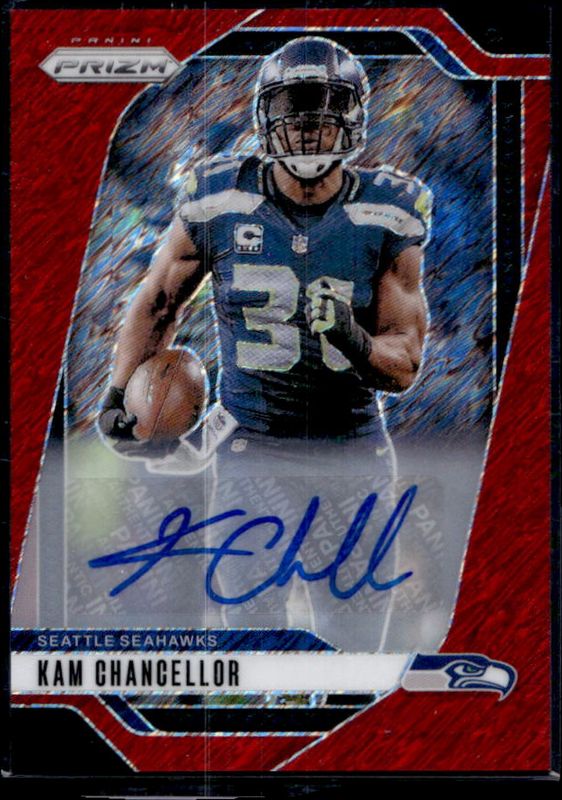 Kam Chancellor 2024 Prizm #266 Base Autographs - Red Shimmer /35 RAW