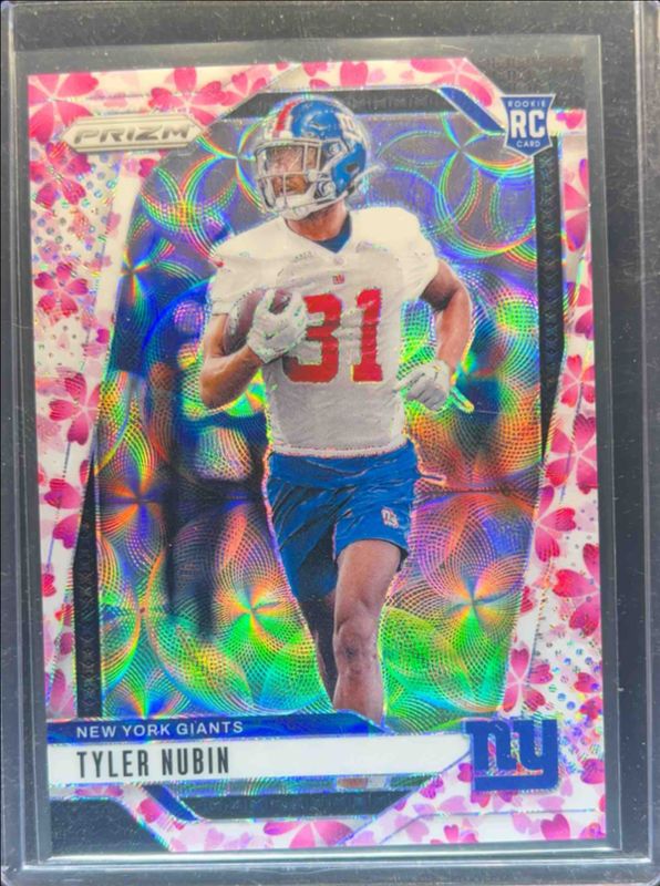 Tyler Nubin 2024 Prizm #395 Choice Cherry Blossom /15 Rookie RAW