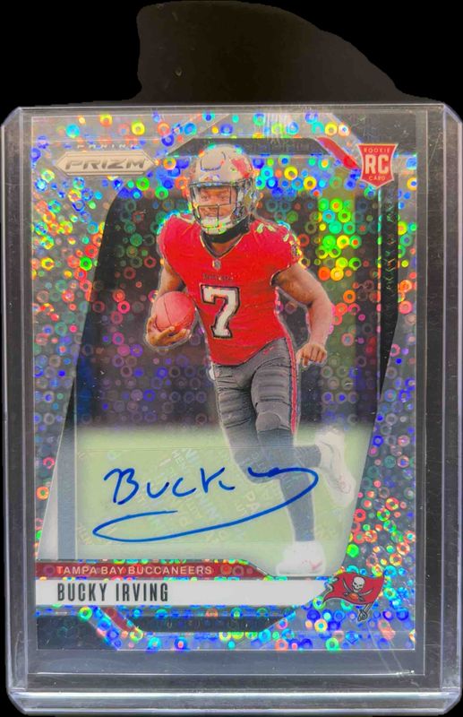 Bucky Irving 2024 Prizm #316 Base Autographs - No Huddle Rookie RAW