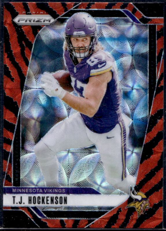 TJ Hockenson 2024 Prizm #188 Choice Tiger Stripe /(SSP) RAW