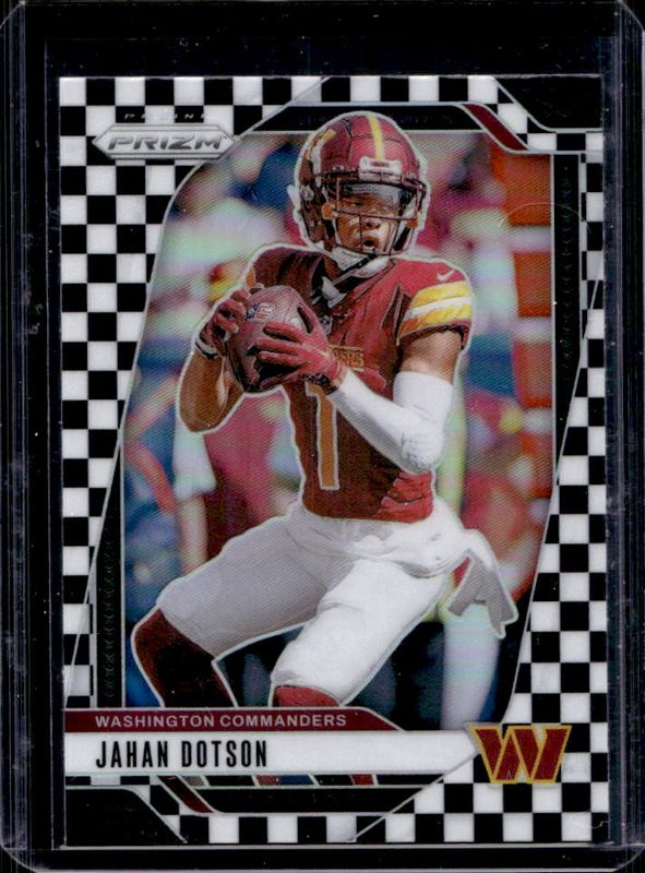 Jahan Dotson 2024 Prizm #290 Black & White Checker /(SSP) RAW