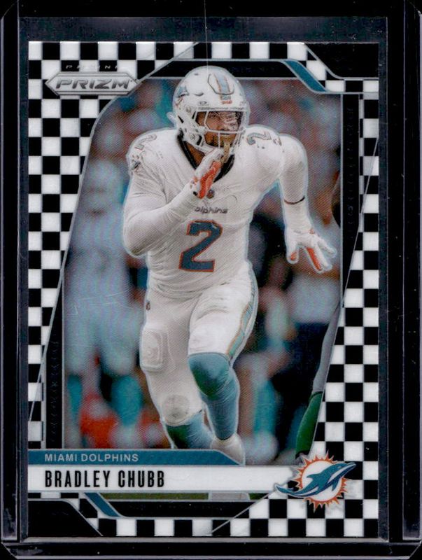 Bradley Chubb 2024 Prizm #181 Black & White Checker /(SSP) RAW