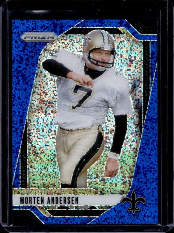 Morten Andersen 2024 Prizm #211 Blue Sparkle /96 RAW