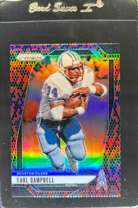 Earl Campbell 2024 Prizm #297 Black & Red Checker /(SSP) RAW