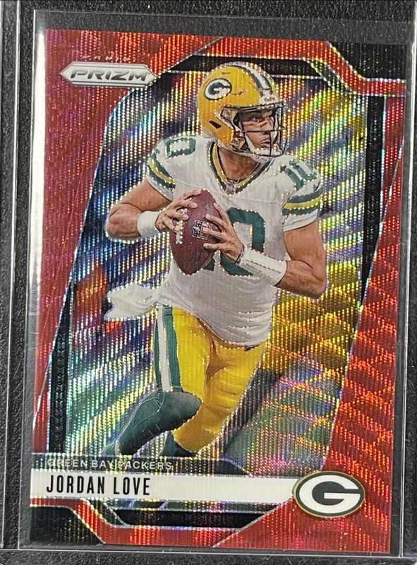 Jordan Love 2024 Prizm #101 Red Wave /149 RAW