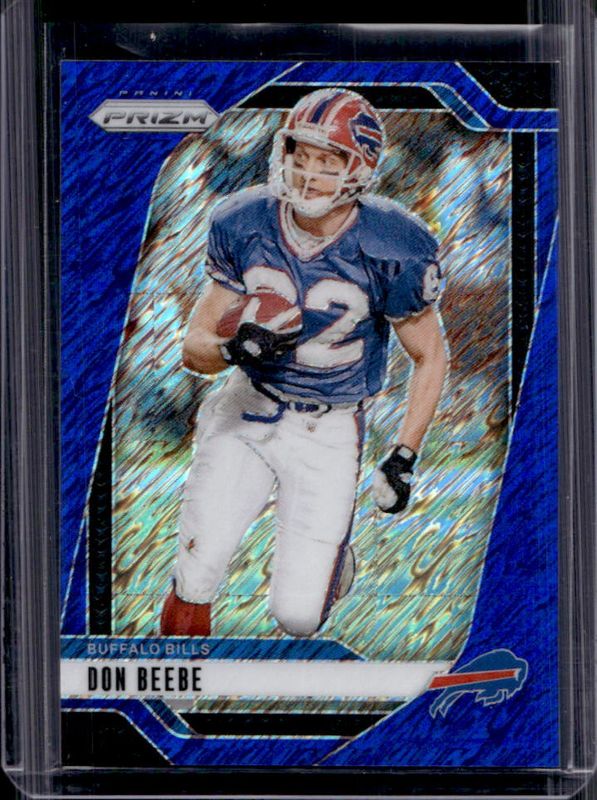 Don Beebe 2024 Prizm #35 Blue Shimmer /25 RAW