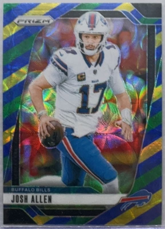 Josh Allen 2024 Prizm #28 Choice Blue Yellow Green RAW