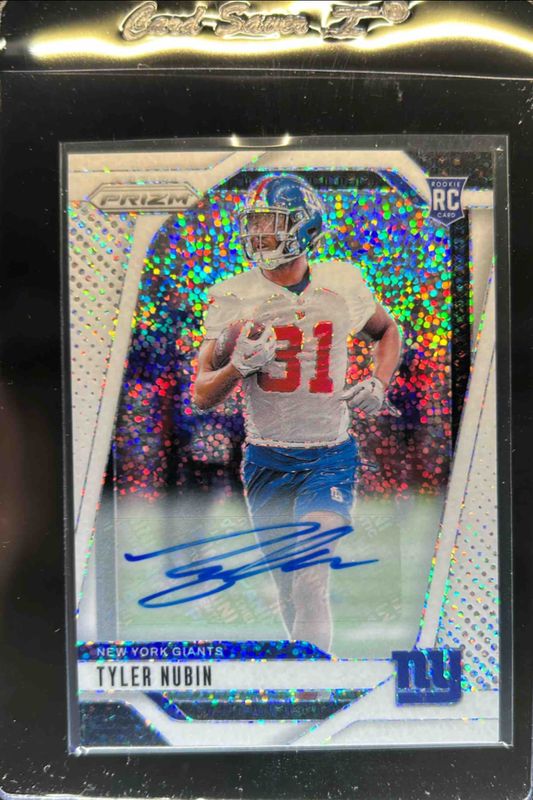 Tyler Nubin 2024 Prizm #395 Base Autographs - White Sparkle /1 Rookie RAW