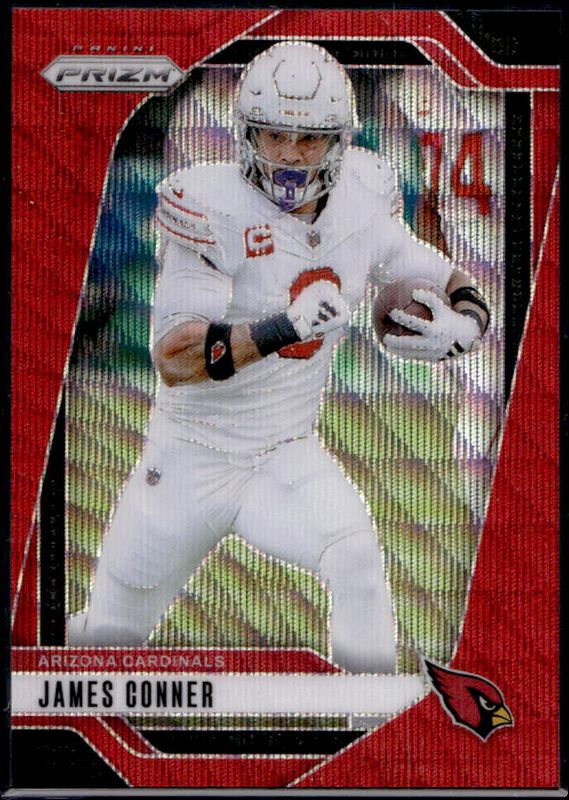 James Conner 2024 Prizm #2 Red Wave /149 RAW