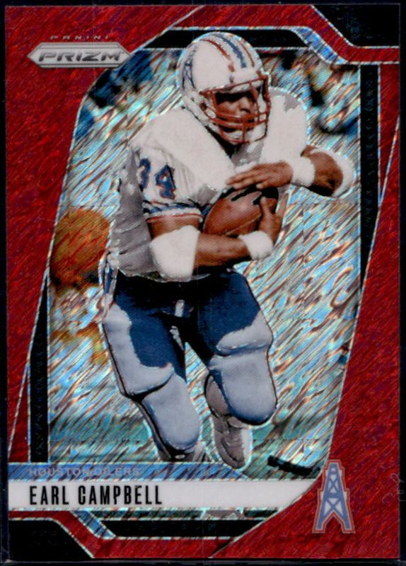 Earl Campbell 2024 Prizm #297 Red Shimmer /35 RAW