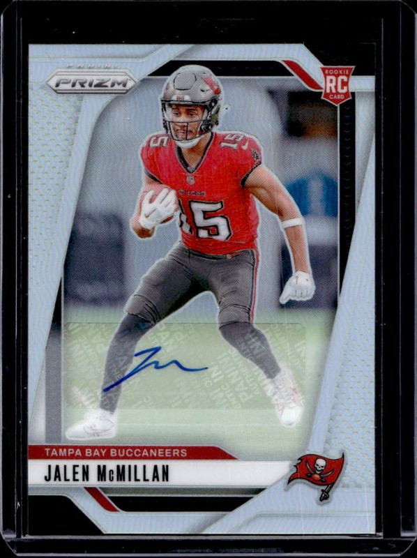 Jalen McMillan 2024 Prizm #338 Base Autographs - Silver Rookie RAW