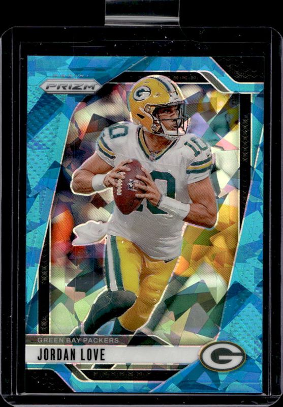 Jordan Love 2024 Prizm #101 Blue Ice /99 RAW