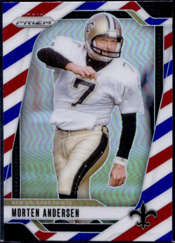 Morten Andersen 2024 Prizm #211 Red White Blue RAW