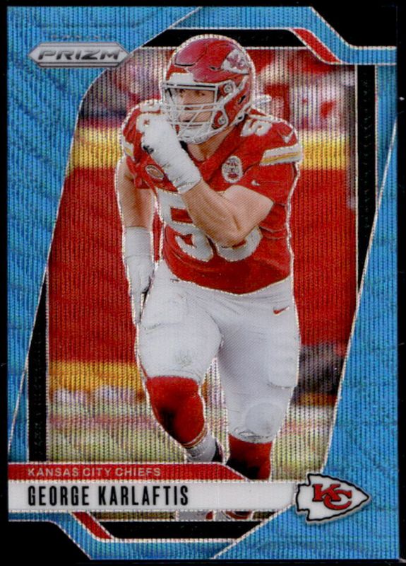 George Karlaftis 2024 Prizm #142 Blue Wave /230 RAW