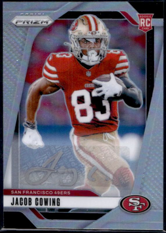 Jacob Cowing 2024 Prizm #335 Base Autographs - Silver Rookie RAW