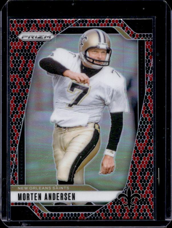 Morten Andersen 2024 Prizm #211 Snakeskin /(SSP) RAW