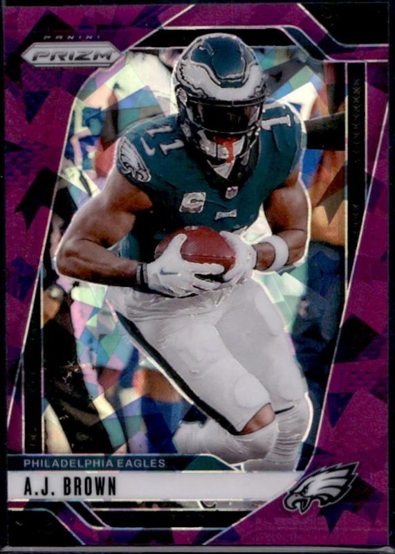 AJ Brown 2024 Prizm #233 Purple Ice /225 RAW