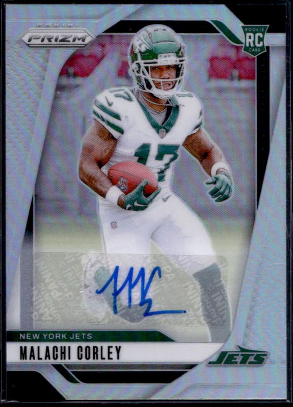 Malachi Corley 2024 Prizm #369 Base Autographs - Silver Rookie RAW