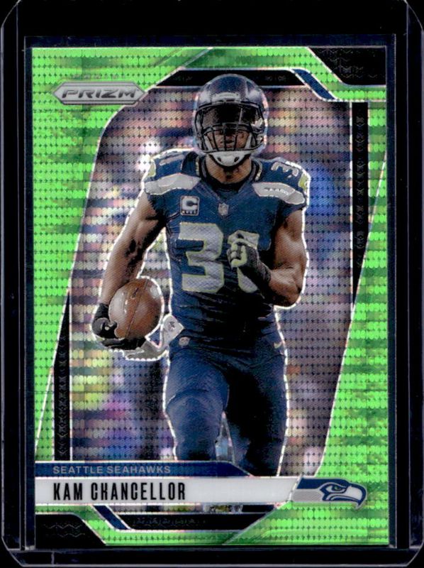 Kam Chancellor 2024 Prizm #266 Neon Green Pulsar RAW