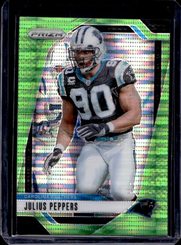 Julius Peppers 2024 Prizm #43 Neon Green Pulsar RAW