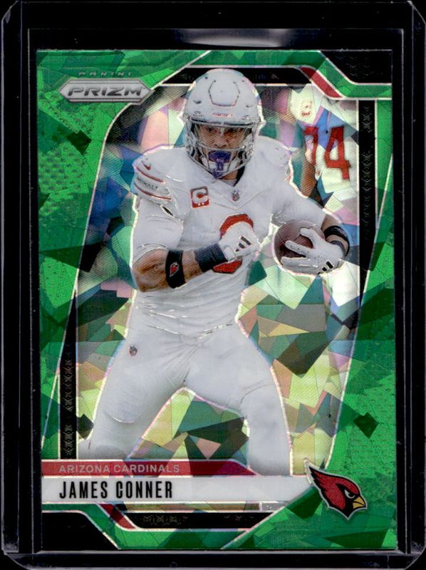 James Conner 2024 Prizm #2 Green Ice RAW
