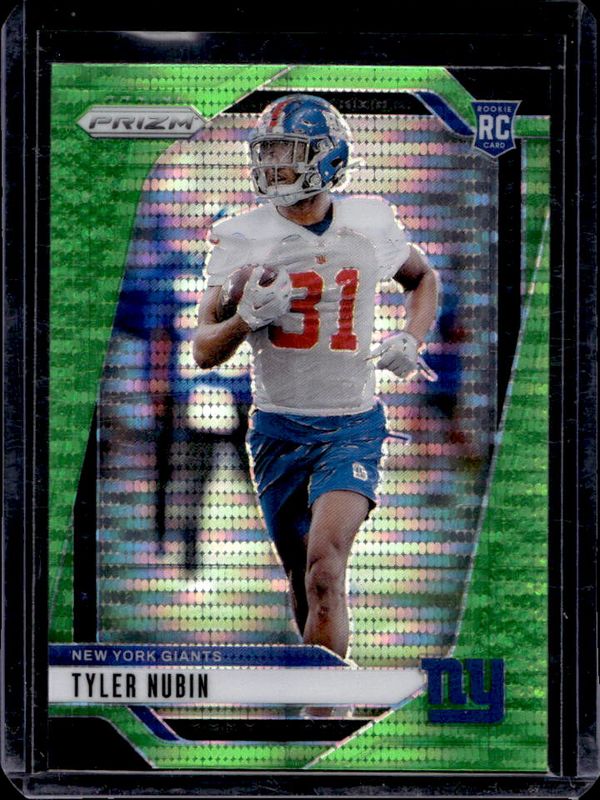 Tyler Nubin 2024 Prizm #395 Neon Green Pulsar Rookie RAW