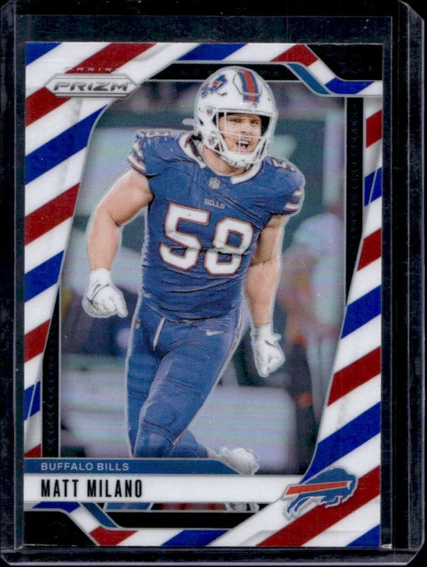 Matt Milano 2024 Prizm #33 Red White Blue RAW