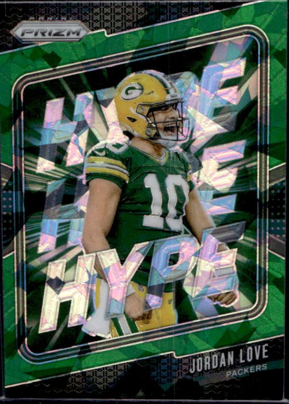 Jordan Love 2024 Prizm #2 Hype - Green Ice RAW