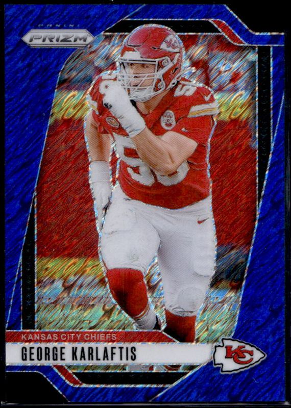 George Karlaftis 2024 Prizm #142 Blue Shimmer /25 RAW
