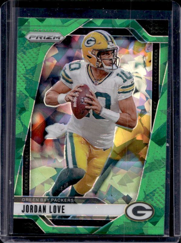 Jordan Love 2024 Prizm #101 Green Ice RAW