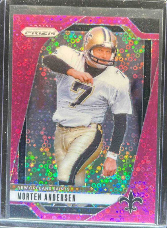 Morten Andersen 2024 Prizm #211 No Huddle Pink /25 RAW