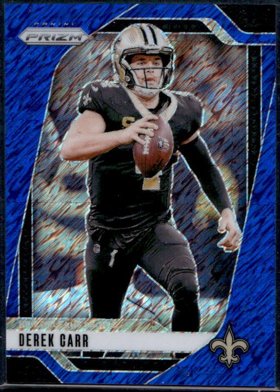 Derek Carr 2024 Prizm #203 Blue Shimmer /25 RAW