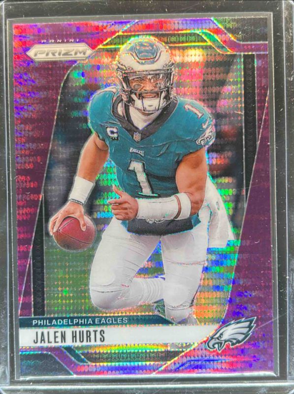 Jalen Hurts 2024 Prizm #231 Purple Pulsar RAW