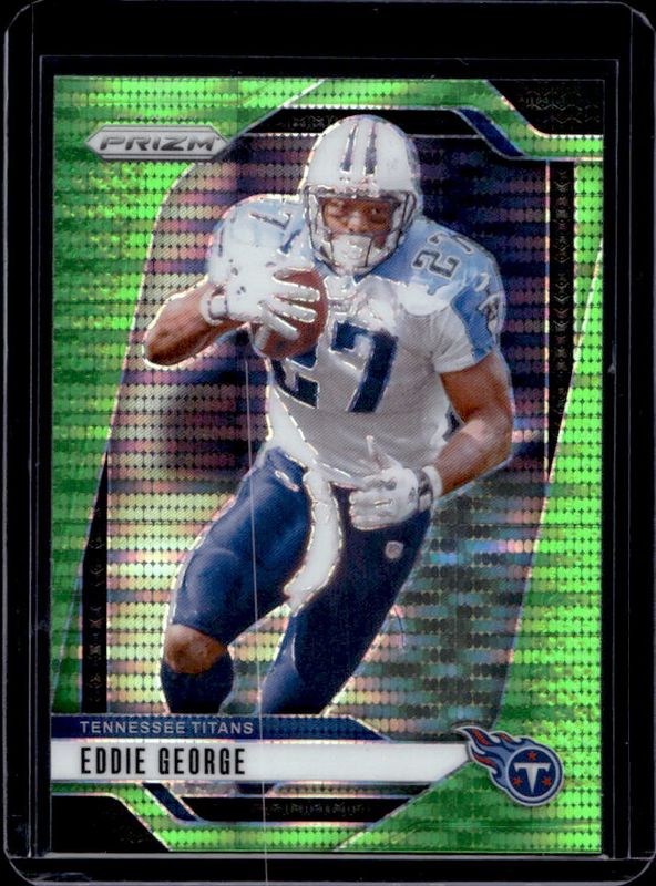Eddie George 2024 Prizm #285 Neon Green Pulsar RAW