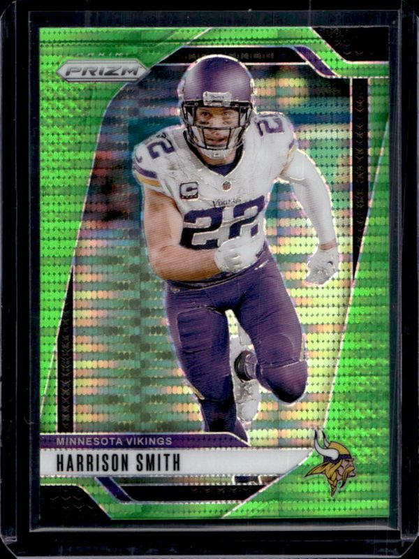 Harrison Smith 2024 Prizm #190 Neon Green Pulsar RAW