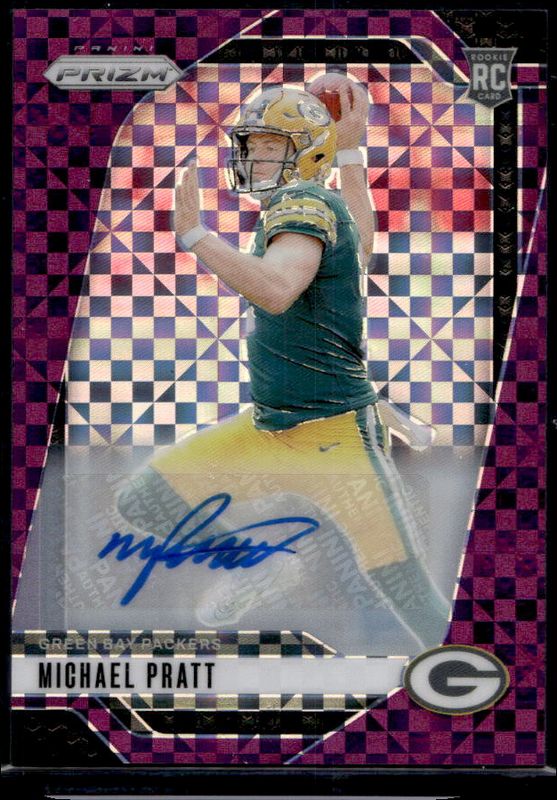 Michael Pratt 2024 Prizm #379 Base Autographs - Purple Power /49 Rookie RAW