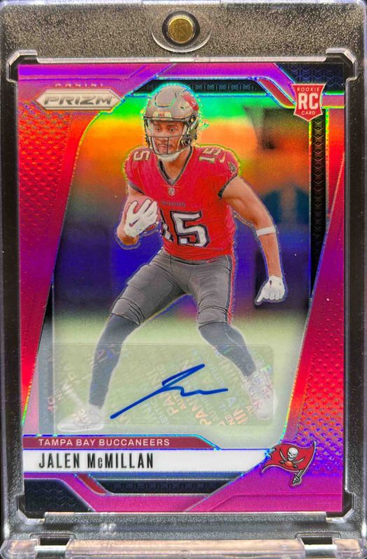 Jalen McMillan 2024 Prizm #338 Base Autographs - Pink Rookie RAW