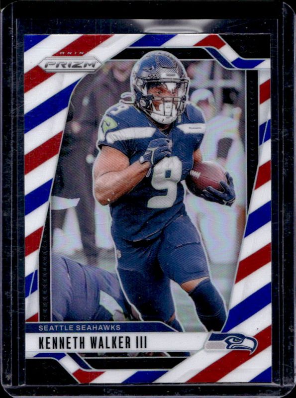 Kenneth Walker III 2024 Prizm #260 Red White Blue RAW