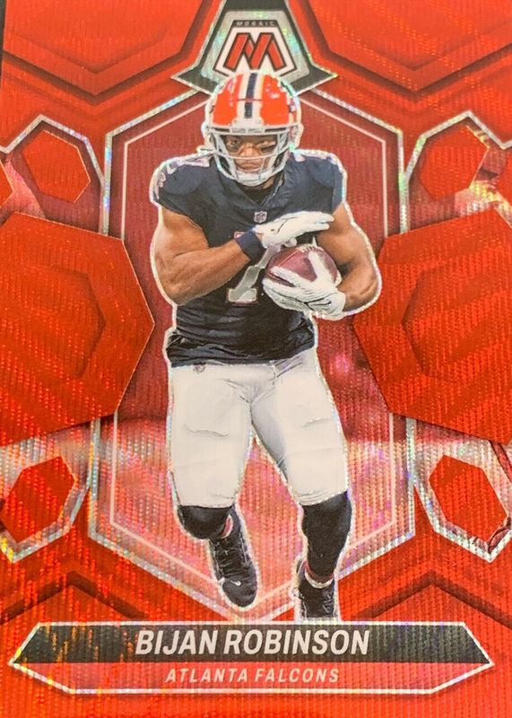 Bijan Robinson 2024 Mosaic #9 Red Wave /9 RAW