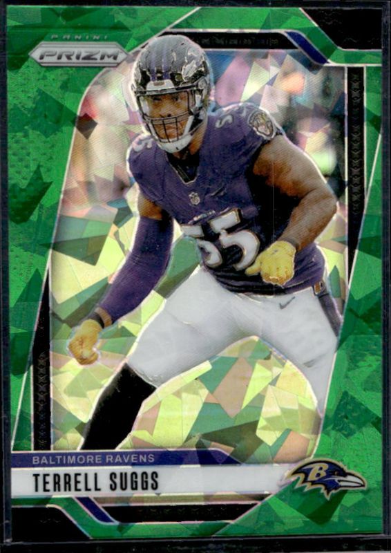 Terrell Suggs 2024 Prizm #26 Green Ice RAW
