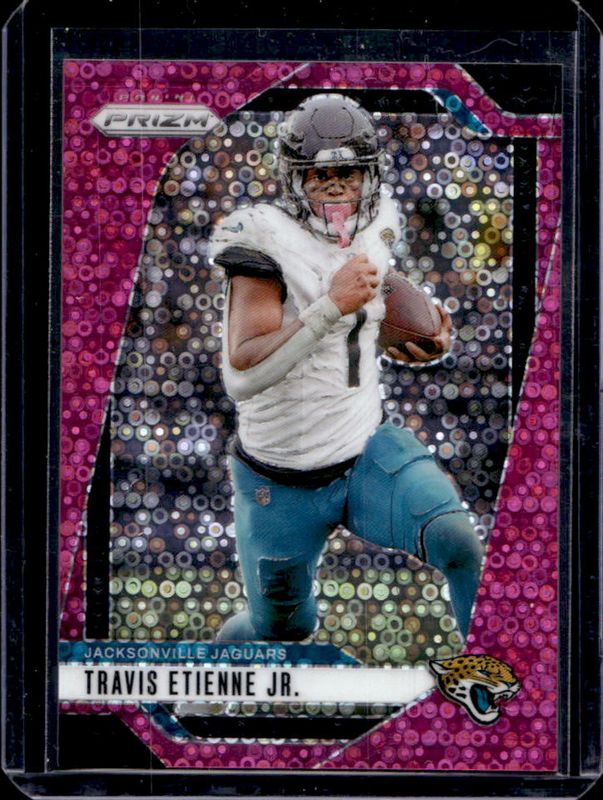 Travis Etienne Jr. 2024 Prizm #130 No Huddle Pink /25 RAW