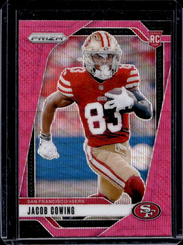 Jacob Cowing 2024 Prizm #335 Pink Wave Rookie RAW