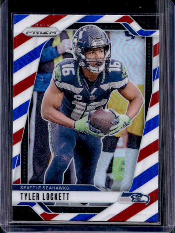 Tyler Lockett 2024 Prizm #262 Red White Blue RAW