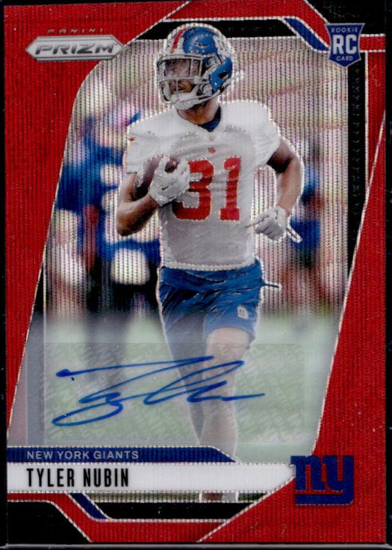 Tyler Nubin 2024 Prizm #395 Base Autographs - Red Wave /149 Rookie RAW