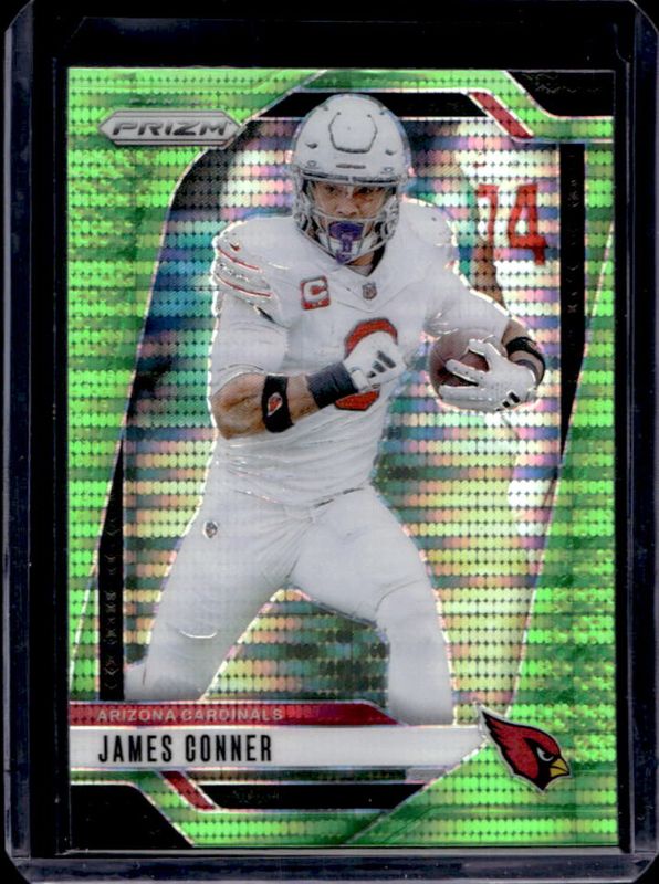 James Conner 2024 Prizm #2 Neon Green Pulsar RAW