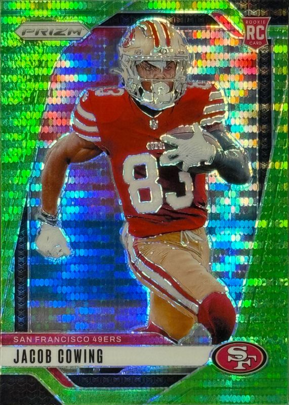 Jacob Cowing 2024 Prizm #335 Neon Green Pulsar Rookie RAW