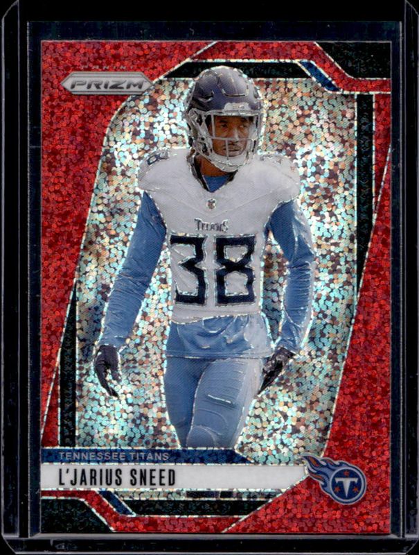L'Jarius Sneed 2024 Prizm #283 Red Sparkle /(SSP) RAW